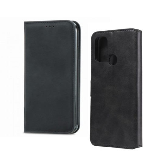 Capa Flip de Couro com Bolso Interno para Oppo A53/A53s Preto